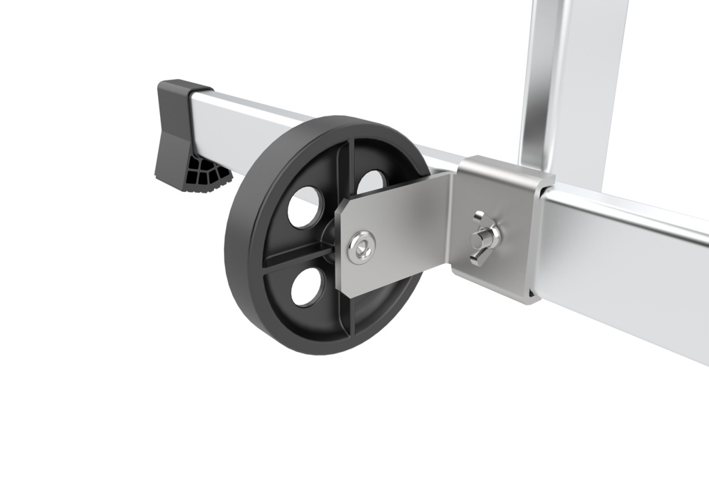 2 wheels, each 10.5 cm in diameter