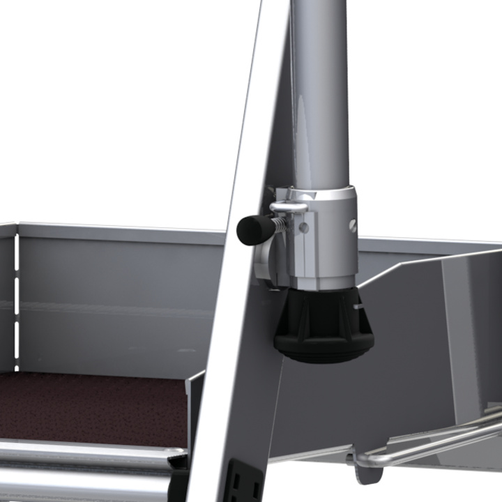 Safety guardrail locking and unlocking system