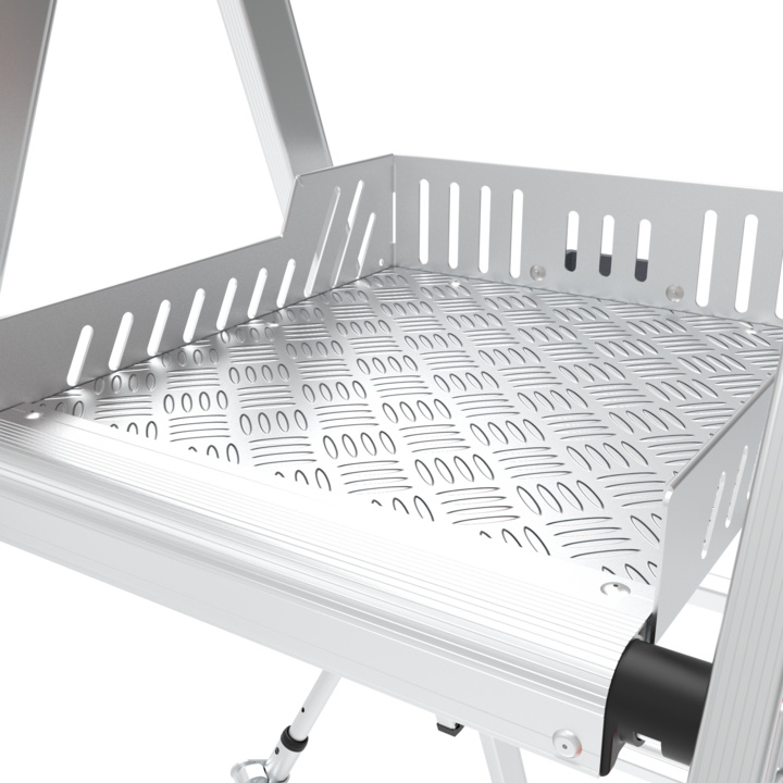 Non-slip aluminium platform floor