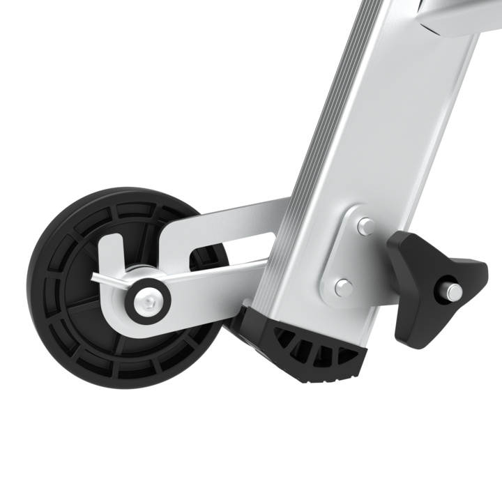 Retractable rear transport wheels