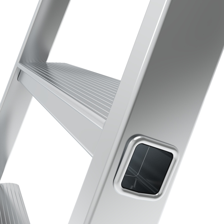 80 mm anti-slip ribbed steps crimped onto the uprights
