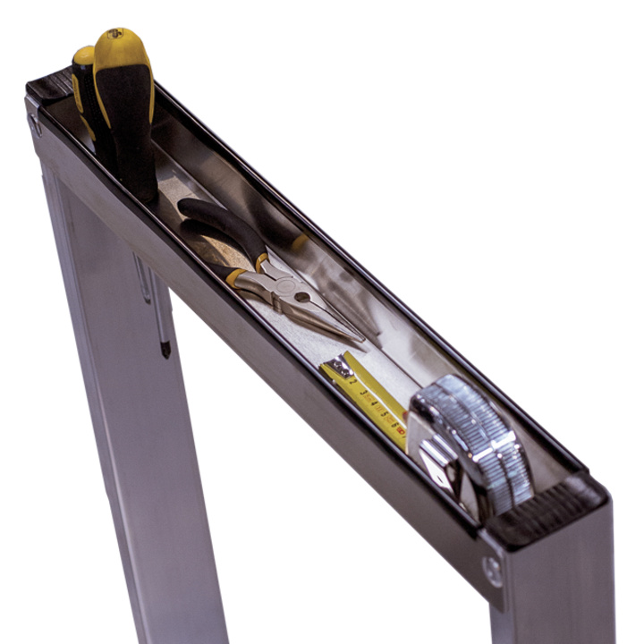 Guardrail with integrated tool holder