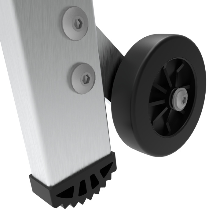 Optional 2 wheels Ø 100mm