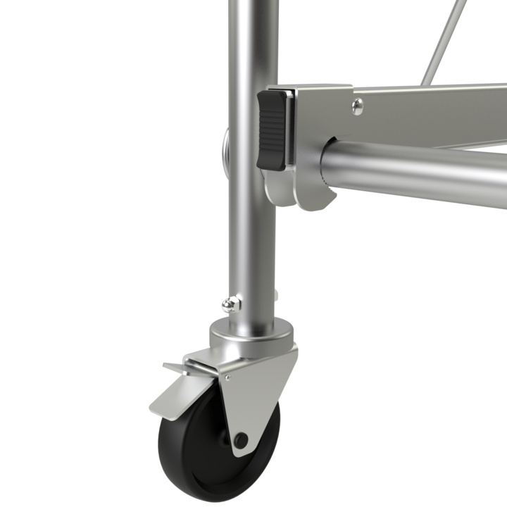 4 ruedas pivotantes de 125 mm de diámetro