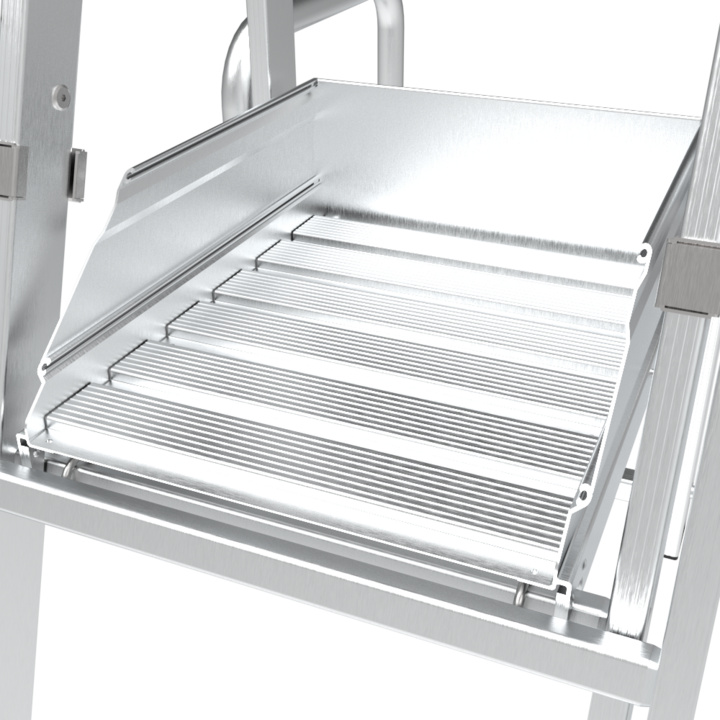 Plate-forme avec plinthes intégrées pour éviter la chute d’outils