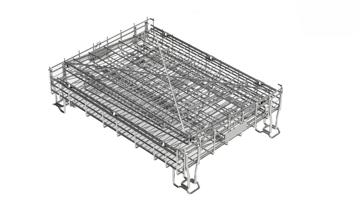 Wire mesh rack