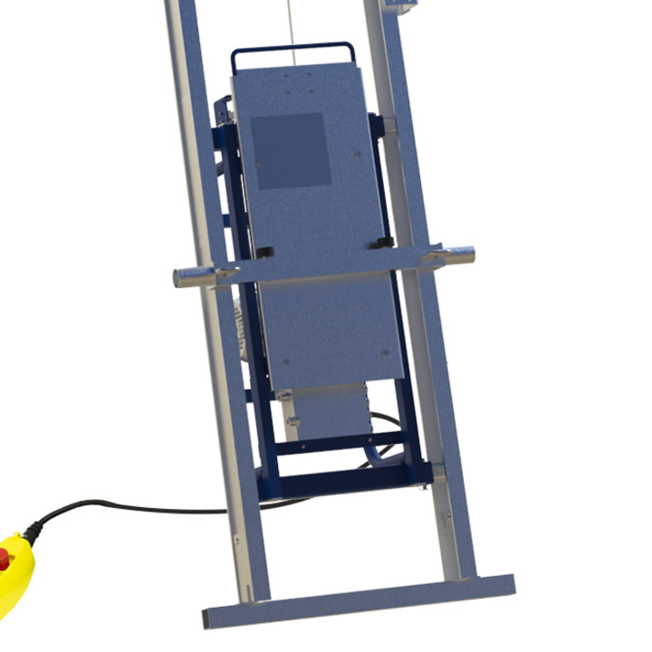 Detachable winch for fitting to the start ladder