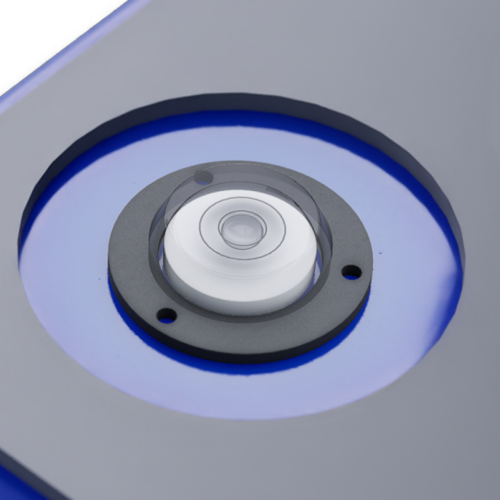 Integrated spirit level with markings