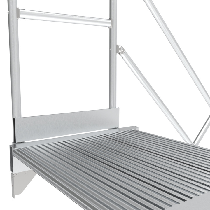 Anti-slip ribbed platform