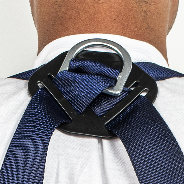 Back anchoring with a metal D-ring