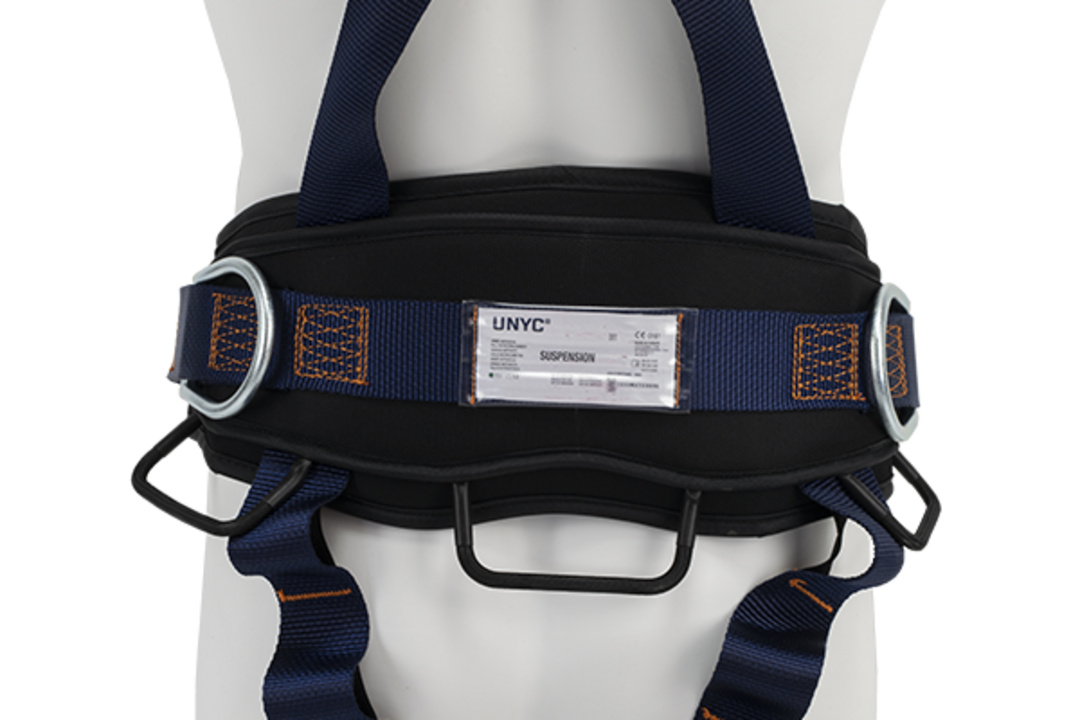 Padded support belt with 3 tool holder rings