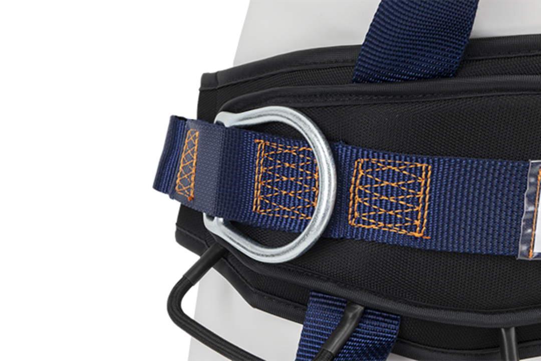 Padded support belt with 3 tool holder rings