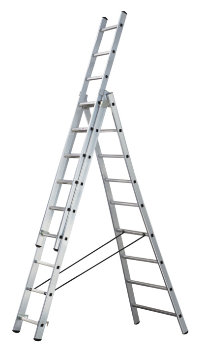 Three-section combination ladder